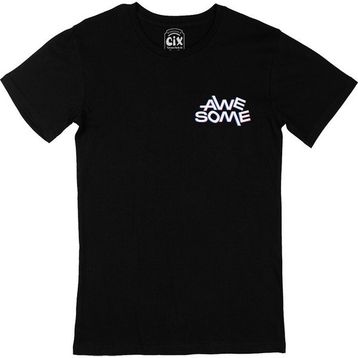 Cix Awesome Cep Logo Tasarımlı Siyah Tişört