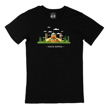 Cix Ayasofya Çizimli Siyah T-shirt