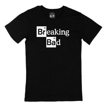 Cix Beyaz Breaking Bad Yazılı Siyah Erkek T-shirt