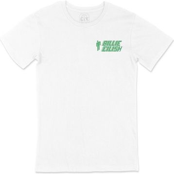 Cix Billie Eilish Cep Logo Tasarımlı Beyaz Tişört
