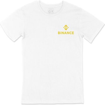 Cix Binance Cep Logo Tasarımlı Beyaz Tişört