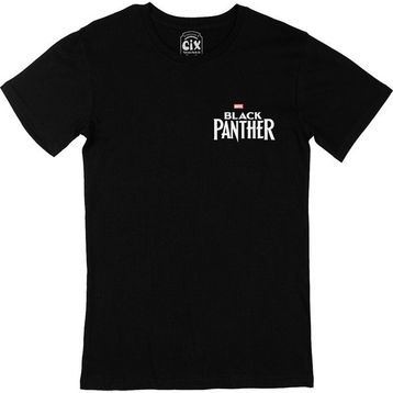 Cix Black Panther Cep Logo Tasarımlı Siyah Tişört