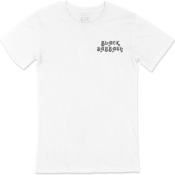 Cix Black Sabbath Cep Logo Tasarımlı Beyaz Tişört