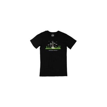 Cix Büyük Buda Heykeli Siyah Erkek T-shirt