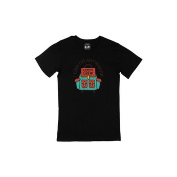 Cix Camping Crew Siyah Erkek T-shirt