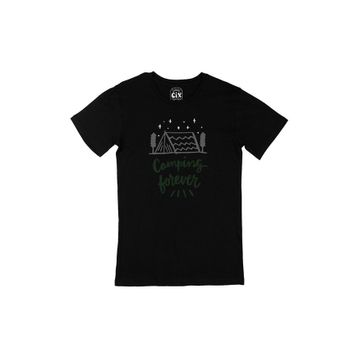 Cix Camping Forever Siyah Erkek T-shirt