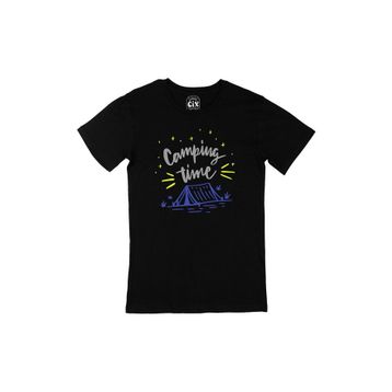 Cix Camping Time Siyah Erkek T-shirt