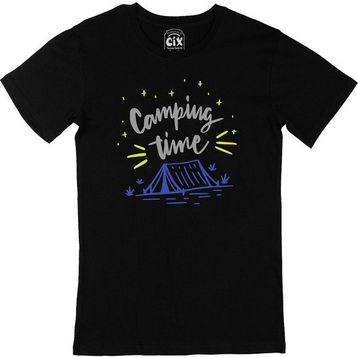 Cix Camping Time Siyah Erkek T-shirt