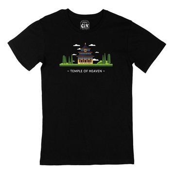 Cix Cennet Tapınağı Siyah Erkek T-shirt