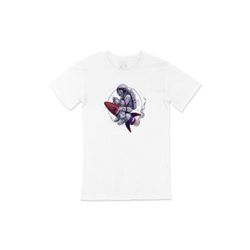 Cix Çılgın Astronot Beyaz T-shirt