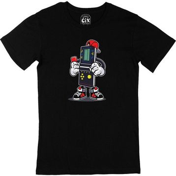 Cix Game Boy Baskılı Yuvarlak Yaka Siyah T-shirt