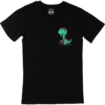 Cix Gitarlı Dinozor Siyah Erkek T-shirt