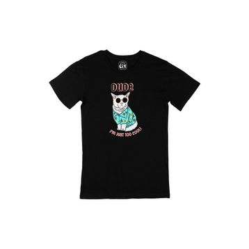 Cix I Am Just Too Cool Dog Baskılı Siyah Erkek T-shirt
