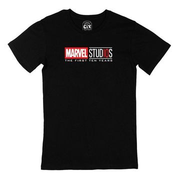 Cix Marvel Studious 10. Yıl Siyah Erkek T-shirt
