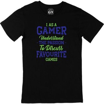 Cix Mavi As a Gamer Siyah T-shirt