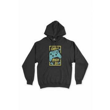 Cix Mavi Gamer Mode on Siyah Kapüşonlu Sweatshirt