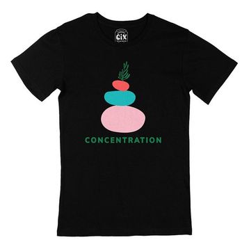 Cix Mindfulness Concentration Baskılı Siyah Unisex T-shirt