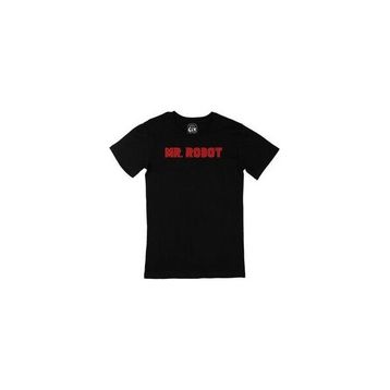 Cix Mr. Robot Baskılı Siyah Unisex T-shirt