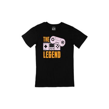 Cix Pembe The Legend Baskılı Siyah Erkek T-shirt
