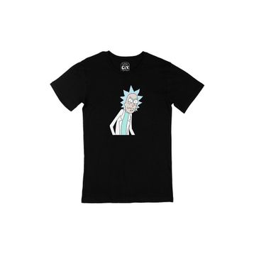 Cix Rick And Morty Baskılı Siyah Erkek T-shirt