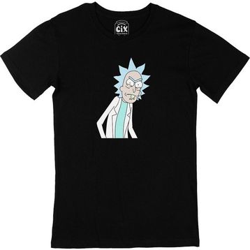 Cix Rick And Morty Baskılı Siyah Erkek T-shirt