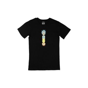 Cix Rick And Morty Ters Baskılı Siyah Erkek T-shirt