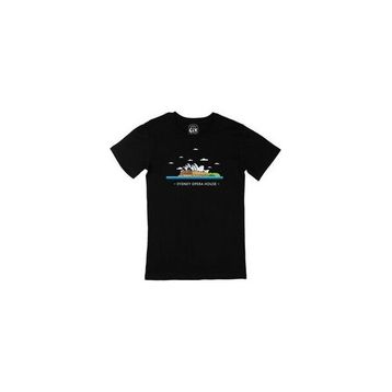Cix Sidney Opera Binası Baskılı Siyah Erkek T-shirt