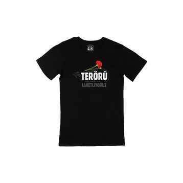 Cix Terörü Lanetliyoruz Siyah Erkek T-shirt