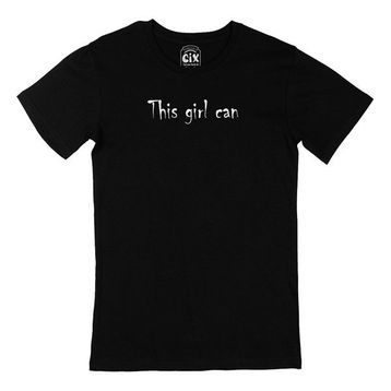 Cix This Girl Can Siyah Erkek T-shirt