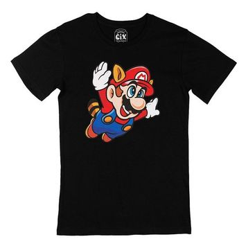 Cix Uçan Mario Siyah Tişört