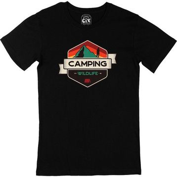Cix Wild Life Camping Siyah T-shirt