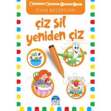Çiz Sil Yeniden Çiz Turuncu Kitap) - Martı Çocuk Yayınları