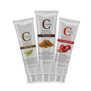 Claderm Pomegranate-Propolis-Tea Tree 3x50 ml Kil Maskesi