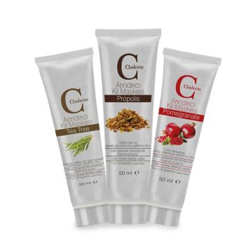 Claderm Pomegranate-Propolis-Tea Tree 3x50 ml Kil Maskesi