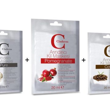 Claderm Pure-Coffee-Pomegranate 3x20 ml Kil Maskesi