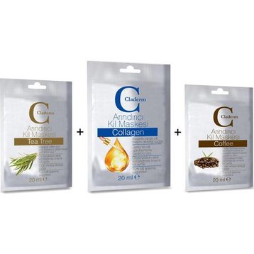 Claderm Tea Tree-Collagen-Coffee 3x20 ml Kil Maskesi