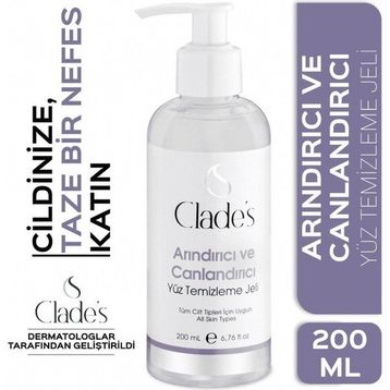 Clades 200 ml Arındırıcı ve Canlandırıcı Yüz Temizleme Jeli