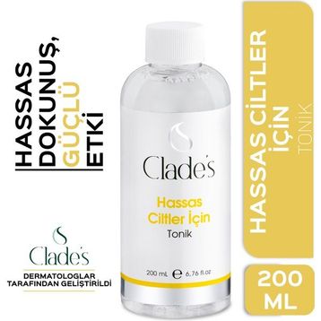 Clades 200 ml Hassas Ciltler İçin Yüz Temizleyici Tonik