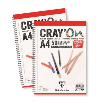 Clairefontaine CD966619 Cray On A3 120 gr 50 Sayfa Çizim Defteri