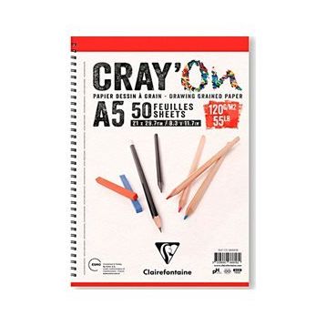 Clairefontaine Cray'On A5 CD966617 50 Yaprak Paket Yandan Spiralli Çizim Blok Defter
