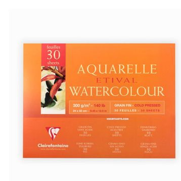 Clairefontaine EK96471 Etival Watercollour Cool Pressed 24x32 cm 30 Sayfa Eskiz Defteri