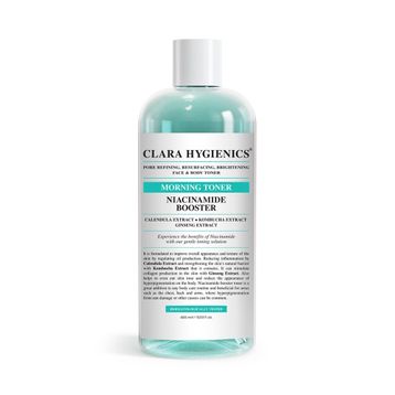 Clara 400 ml Hygienics Niacinamide Booster Gözenek Sıkılaştırıcı Aydınlatıcı Etkili Vegan Yüz Ve Vücut Gündüz Tonik