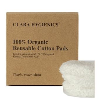 Clara Hygienics 3 Adet Yeniden Kullanılabilir Makyaj Temizleme Pedi