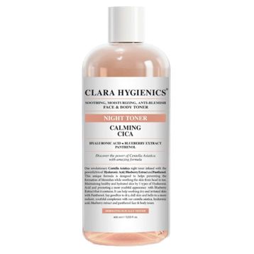 Clara Hygienics Calming Cica 400 ml Leke Karşıtı Yüz ve Vücut Gece Toniği
