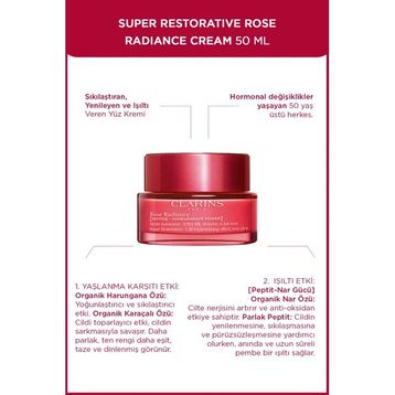 Clarins Super Restorative Rose Radiance 50 ML Aydınlatıcı Krem