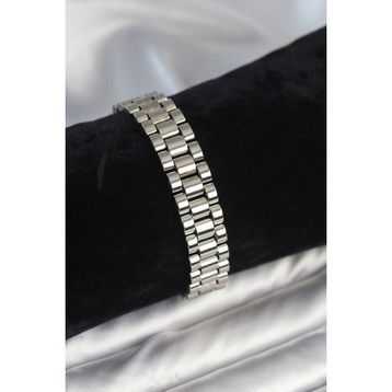 Clariss 316L Çelik 12 mm Kalınlıkta Gümüş Renkli Erkek Bileklik