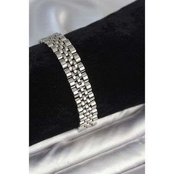 Clariss 316L Çelik 12 mm Kalınlıkta Gümüş Renkli Erkek Bileklik