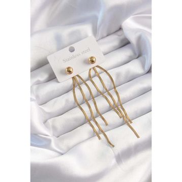 Clariss 316L Çelik Altın Renk İtalyan Model Topçuk Küpe