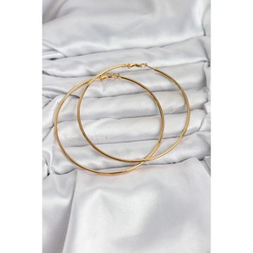 Clariss 316L Çelik Gold Renk 75 mm Halka Küpe