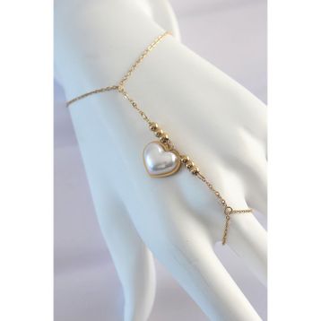 Clariss 316L Çelik Gold Renk Beyaz Bubble Kalp Tasarımlı Şahmeran